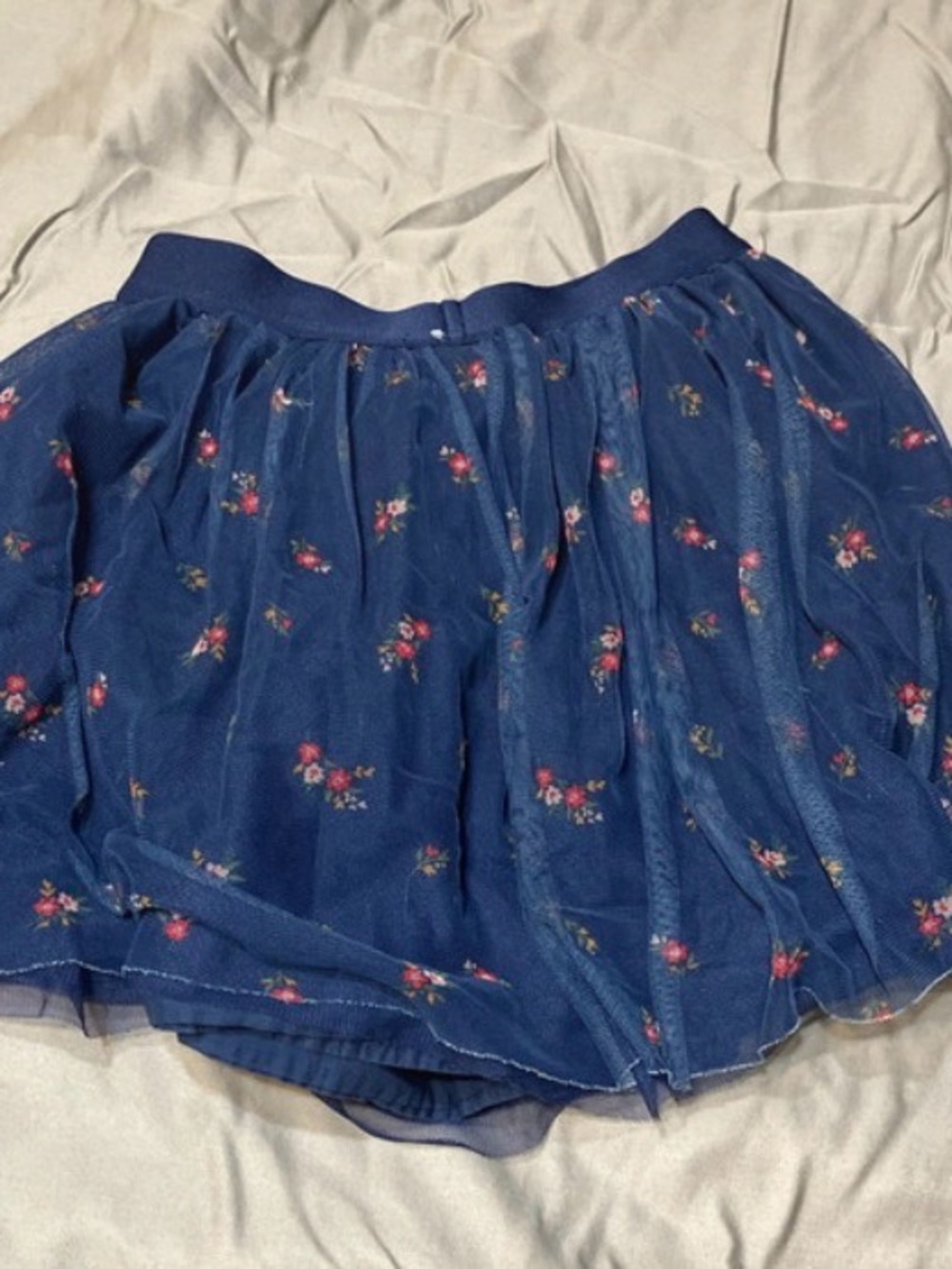 OshKosh B'gosh Navy Blue Floral Tulle Skirt